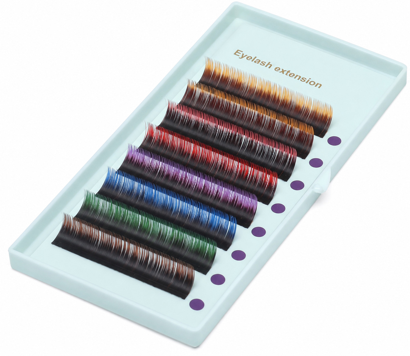 Vom Unternehmen bereitgestelltes Katalog-Tray zweifarbiger professioneller Extensionsfasern