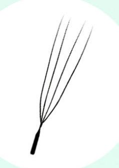 Strukturzeichnung von U-4D-W-Wimpernextensions.